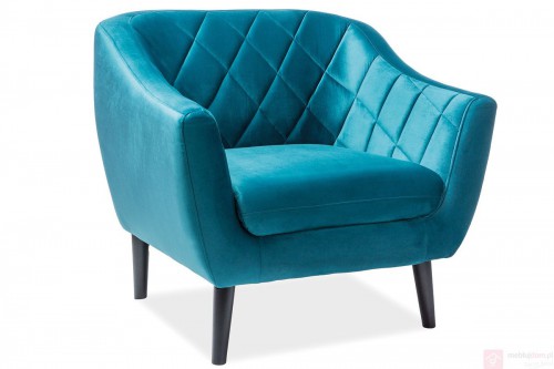 Крісло Molly Velvet 1 Signal Бірюзовий